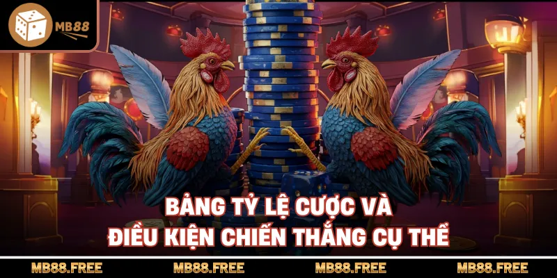 Bảng tỷ lệ cược và điều kiện chiến thắng cụ thể